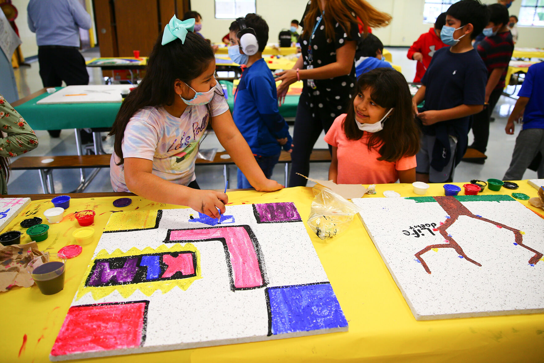 Fannin Elementary Ceiling Tile Painting